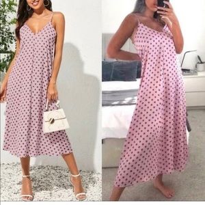 zara purple pink polka dot XS